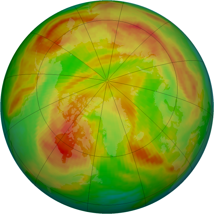 Arctic ozone map for 12 May 1988